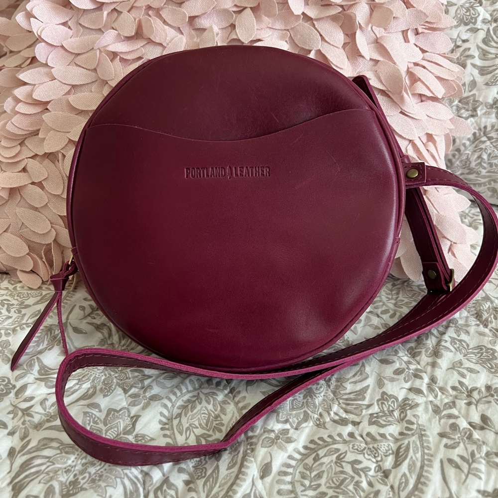 Portland Leather Large Circle Boysenberry